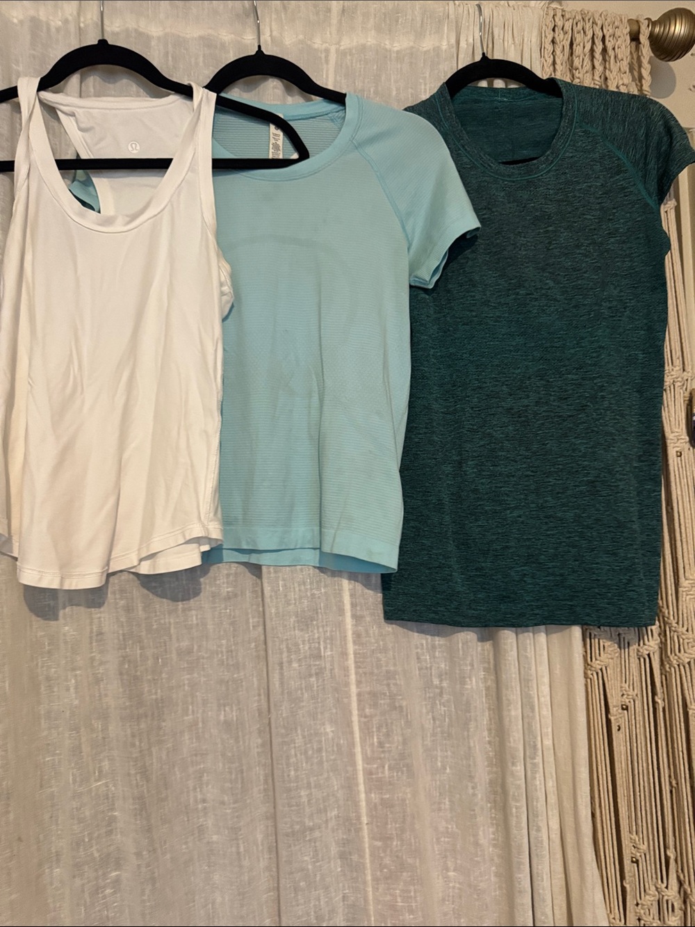 lululemon athletica bundle of 3  1 White Racerback 2 swiftly tech top size 6
